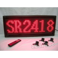 Affordable LED SR-2418 RED Indoor/Outdoor Programmable Sign, 13 x 79